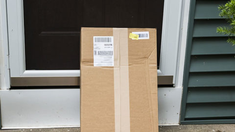 Package left on a doorstep